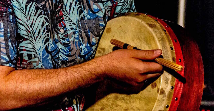 Bodhran musical instrument top